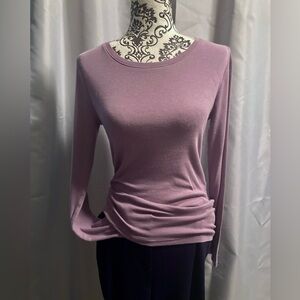 GAP MODERN TEE* (Small) Dusty Purple ,Long Sleeve, Crewneck T-Shirt
